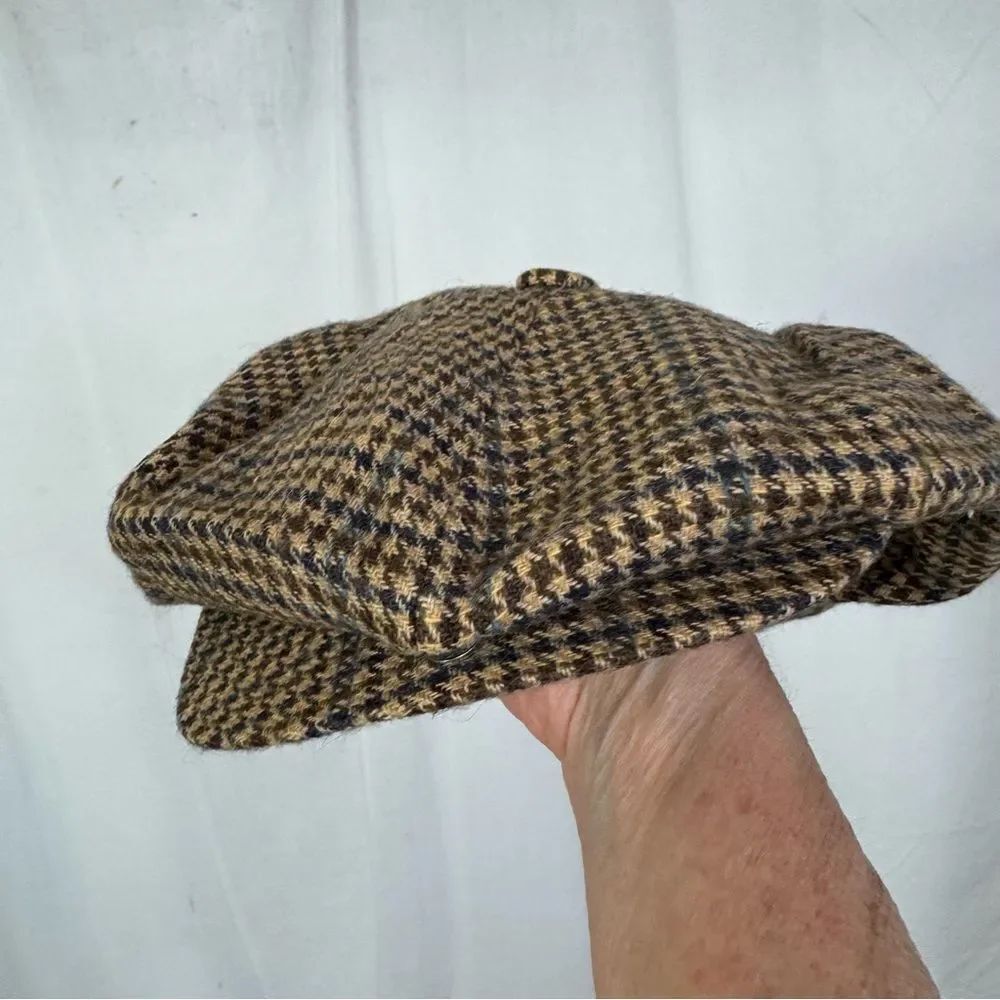 Country Gentleman Men's Multicolor Houndstooth Wool Tweed Newsboy Cap Hat